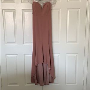 Blush strapless dress